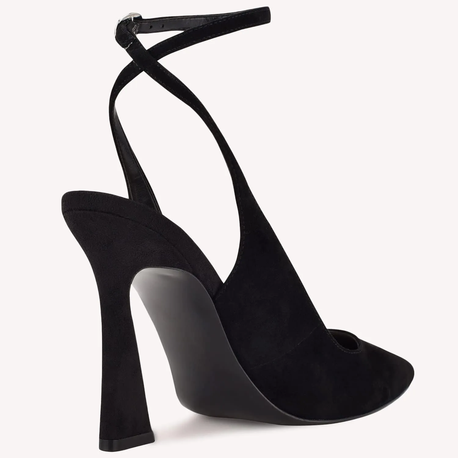Womens Closed Toe Ankle Strap Heels Pointed Toe Pumps Shoes Slingback High Heel Wedding Dress Shoes