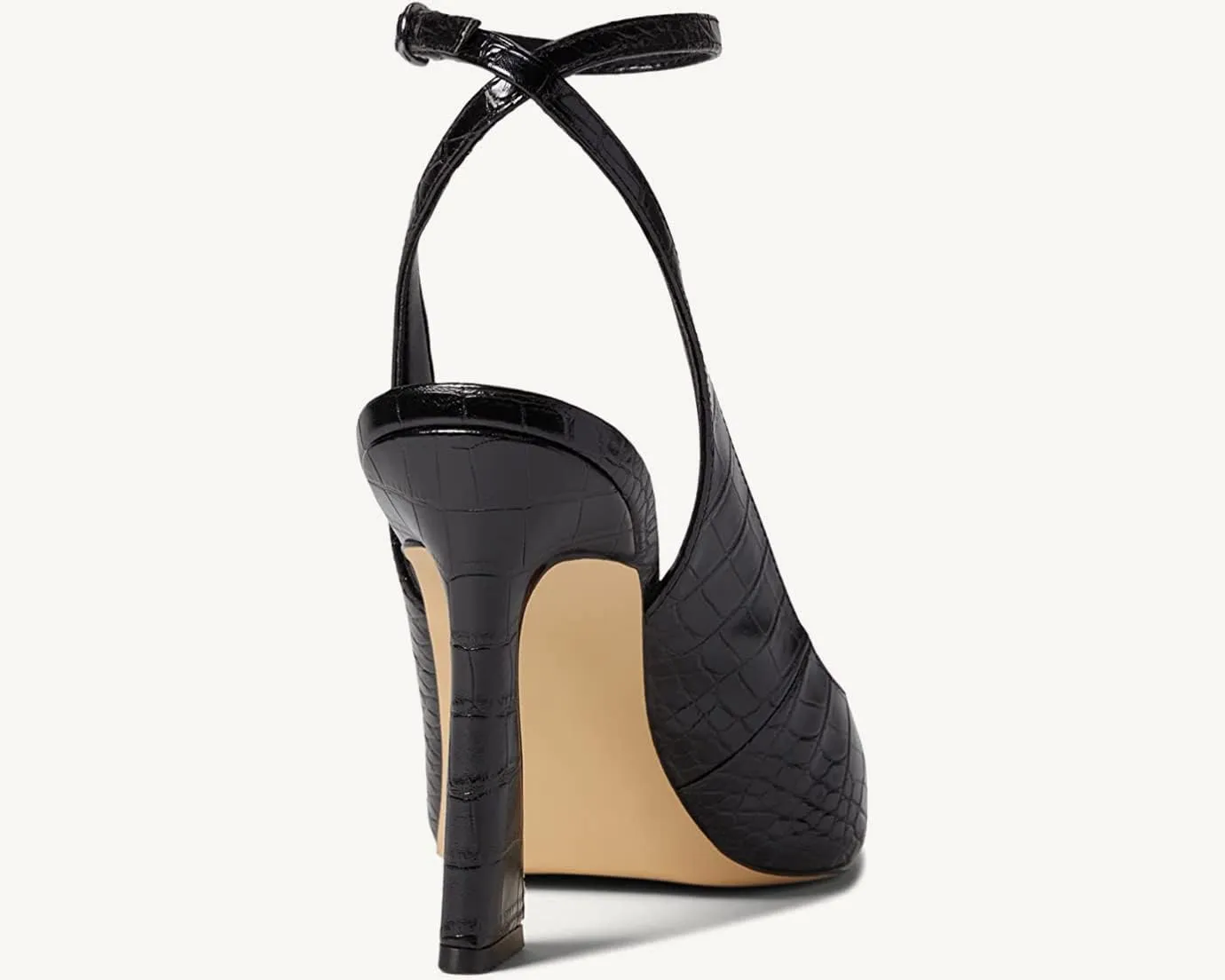 Womens Closed Toe Ankle Strap Heels Pointed Toe Pumps Shoes Slingback High Heel Wedding Dress Shoes