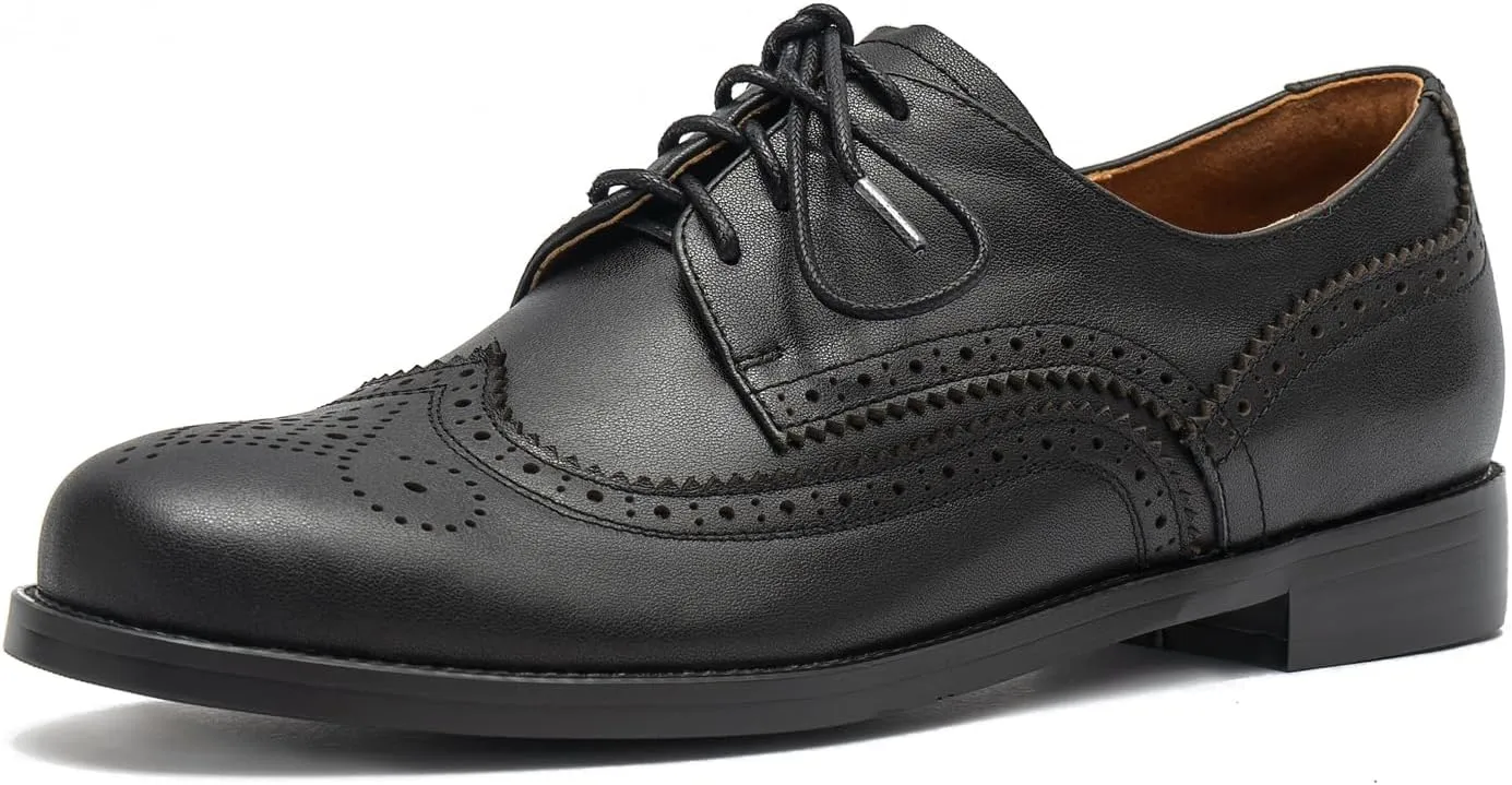 Women's Dress Brogue Lace-up Leather Oxford