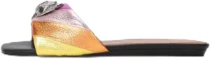 Womens Faux Leather Strap Slide Sandals Slip On Open Toe Beach Comfort Sandals Summer Shoes
