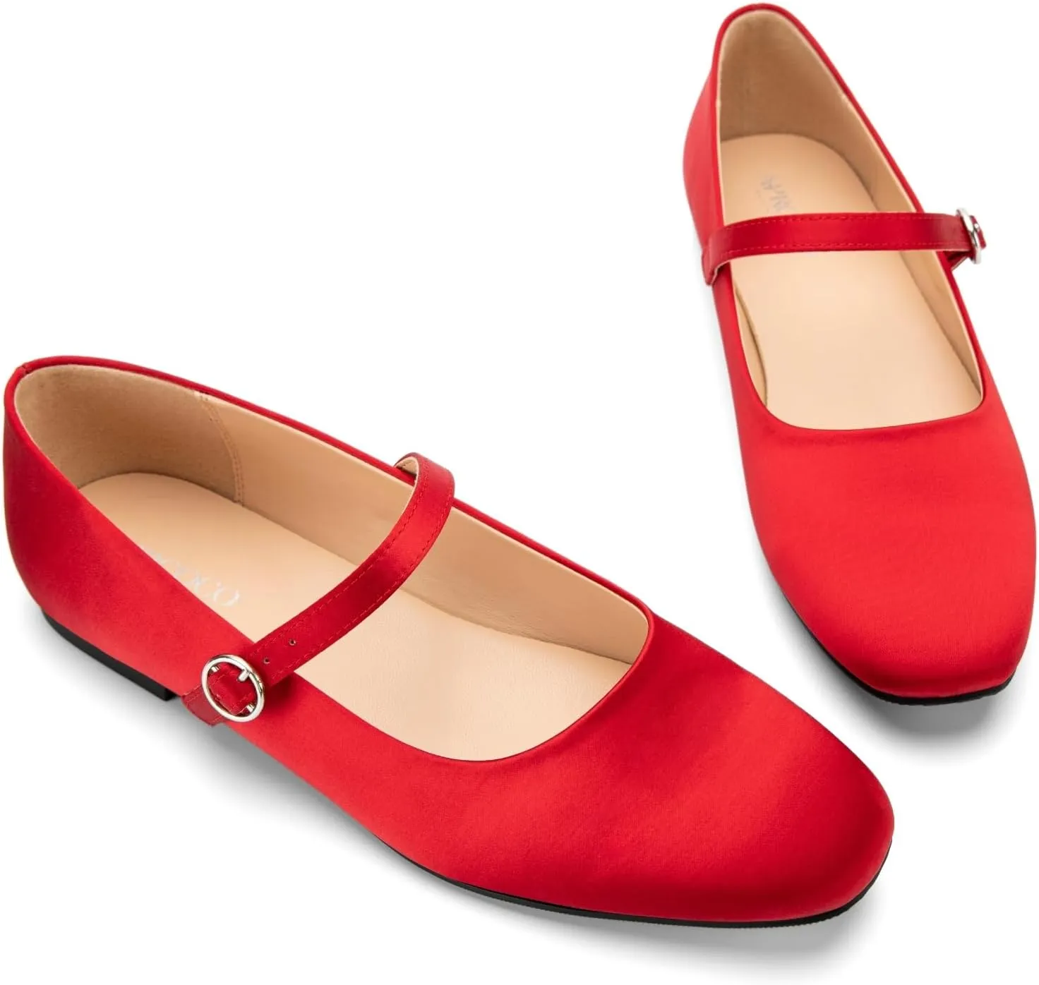 Women's Flats Mary Jane Ballet Flats for Women Classic Square Toe Women Shoes Dressy Comfort Ankle Strap Flats for Women