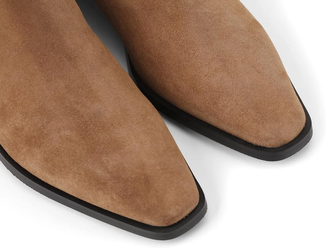 Women's Genuine Leather Chelsea Boots, Side Elasticity, Simple Design, Chunky Heel for Height Increase
