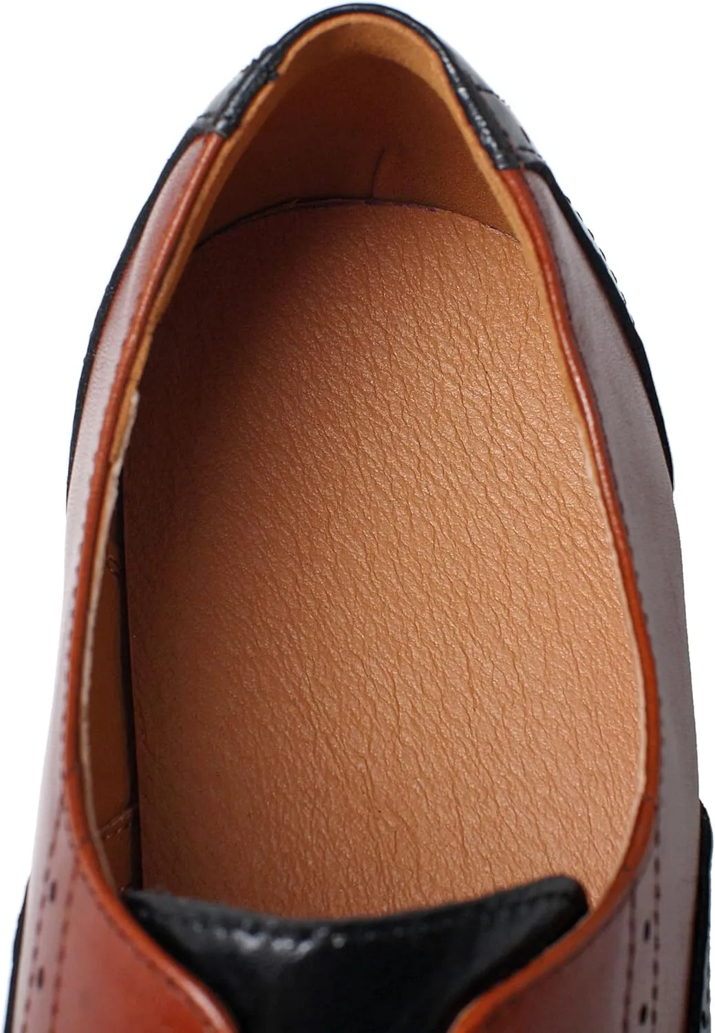 Women's Genuine Leather Mary Jane Saddle Oxford Loafers Brogue Shoes