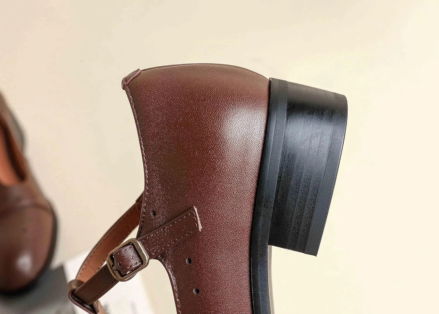Women's Genuine Leather Mary Jane Saddle Oxford Loafers Brogue Shoes