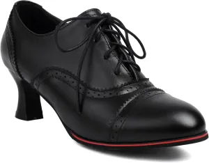 Women's Lace up Oxford Heels Shoes, Vintage Brogue Oxford Pumps, Wingtip Heeled Oxfords