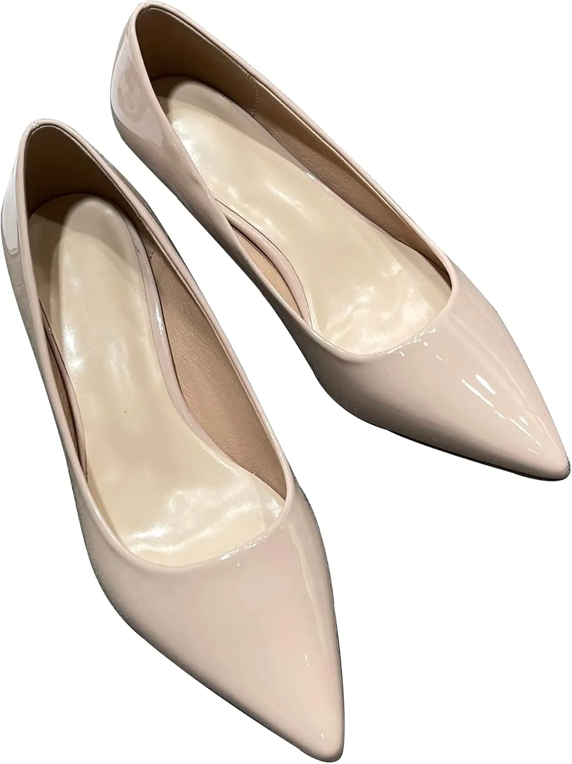 Women's Low Kitten Heel Pumps Classic Fashion Dress Pumps Simple Heeled Shoes for Office Work