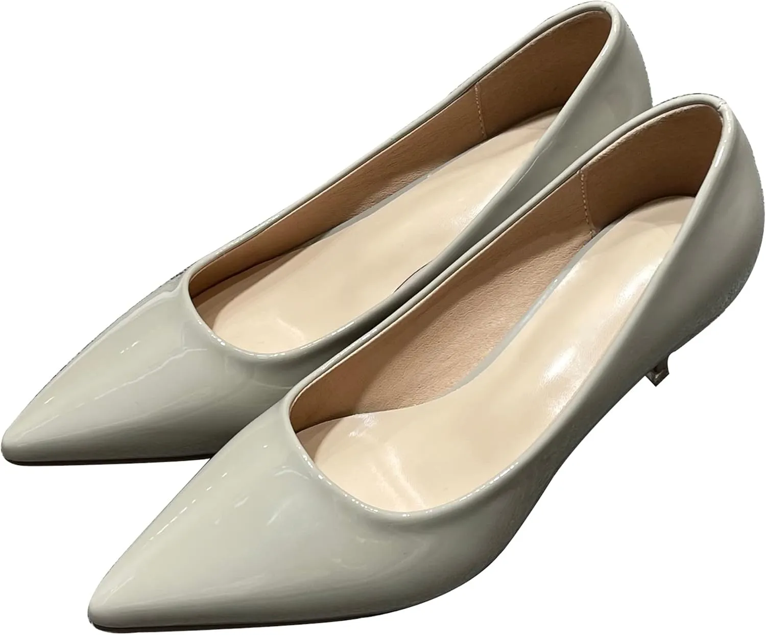 Women's Low Kitten Heel Pumps Classic Fashion Dress Pumps Simple Heeled Shoes for Office Work