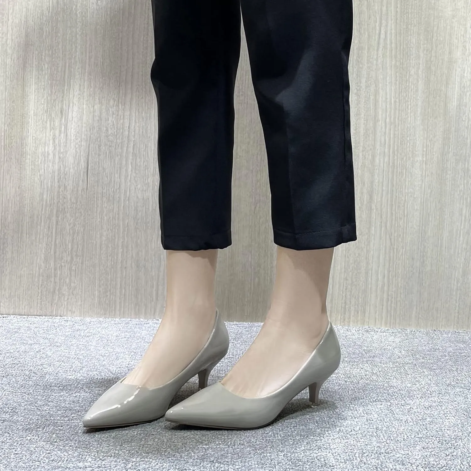 Women's Low Kitten Heel Pumps Classic Fashion Dress Pumps Simple Heeled Shoes for Office Work