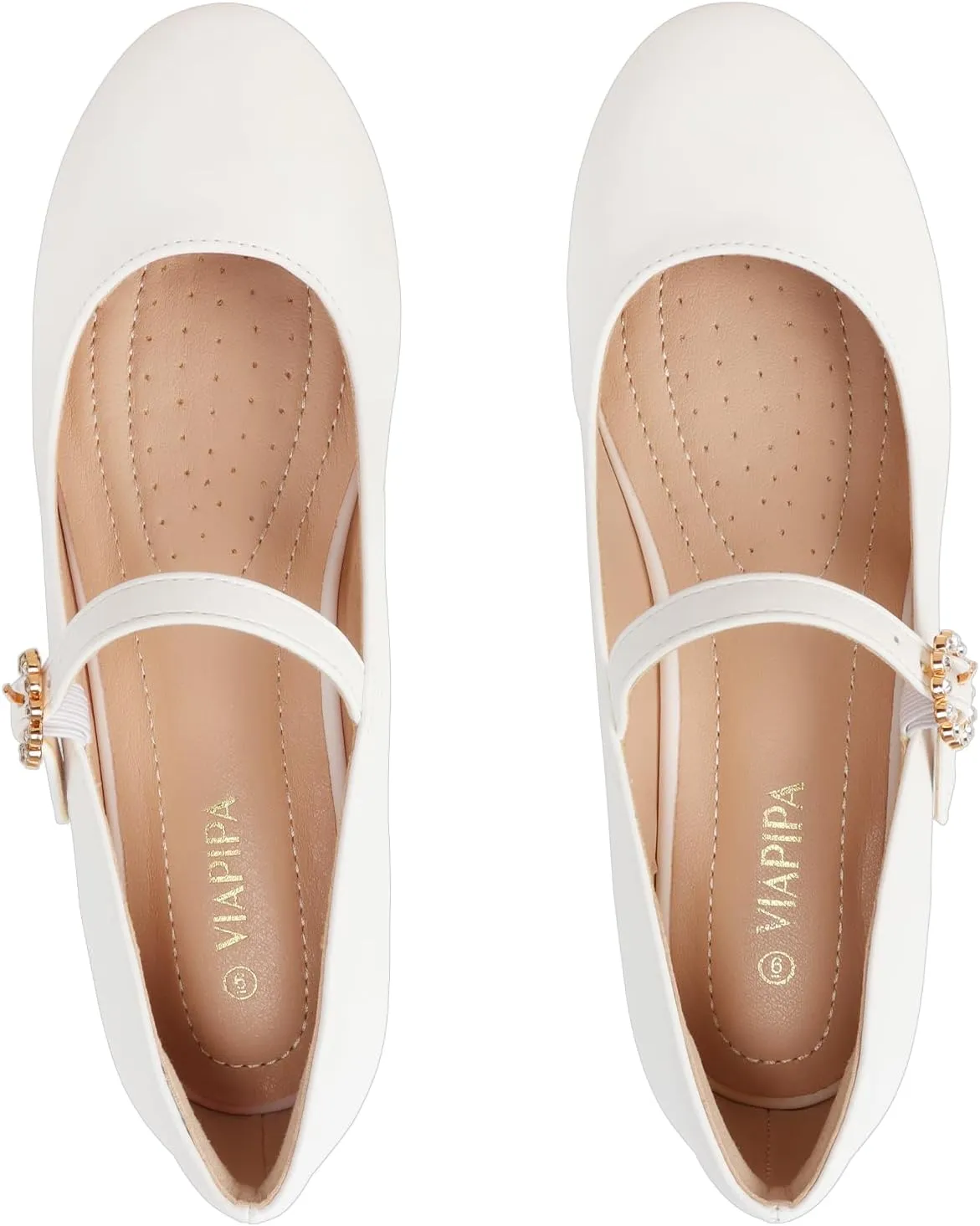 Womens Mary Jane Shoes Comfortable Strap Flats Dressy Casual Ballet Flats Shoes Floral Buckle Round Toe Black Flats Shoes for Women