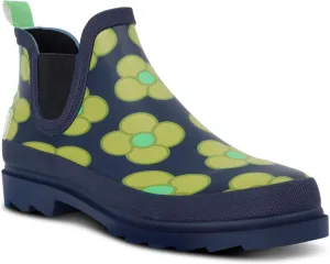 Womens Orla Kiely Chelsea Boot Wellies - Spinning Flower Navy - 10 US
