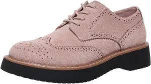 Women's Oxfords Classic Lace Up Vintage Round Toe Platform Casual Wingtip Brogues Low Heel Dress Shoes