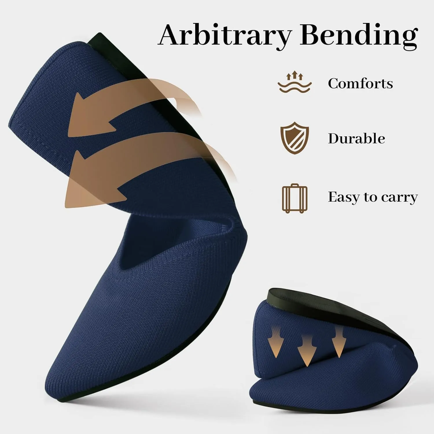 Womens Pointed Toe Flats Knit Dress Washable Flats Slip On Ballet Shoes Women Comfort Office Low Wedge