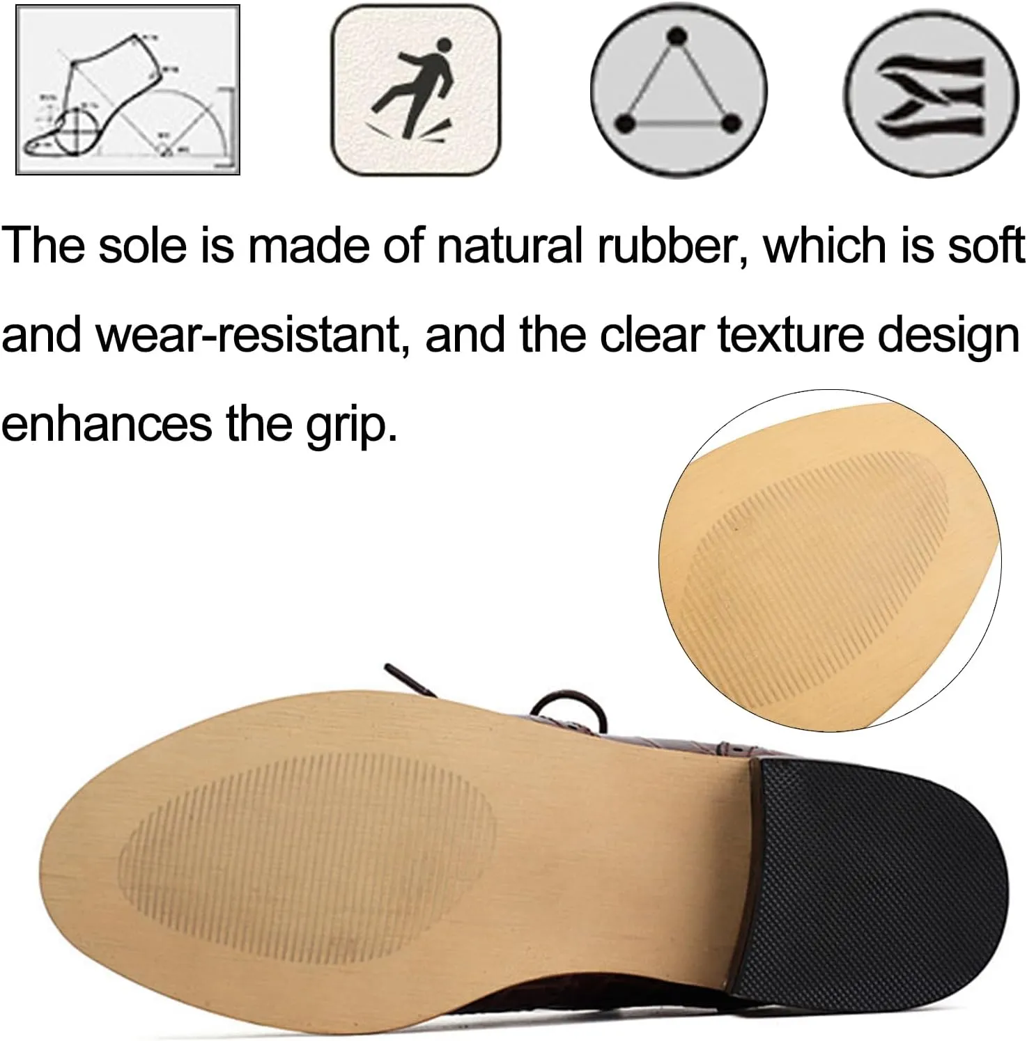 Women's Print Leather Low Heel Brogue Oxford Shoes Fashion Wingtip Comfort Non Slip Lace Up Block Heel Dress Shoes for Business Evening Dating