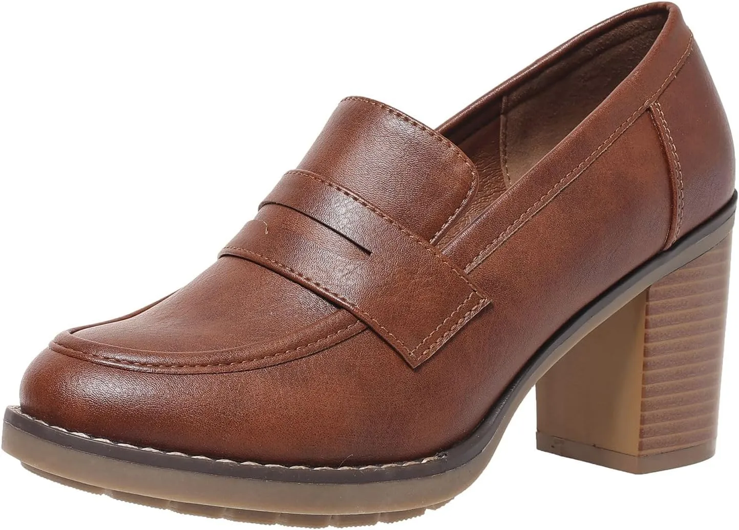 Women's Pumps Block Chunky High Heel Comfortable Classic Dressy Office Business Oxfords Shoes US5-11