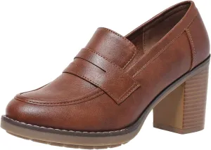 Women's Pumps Block Chunky High Heel Comfortable Classic Dressy Office Business Oxfords Shoes US5-11