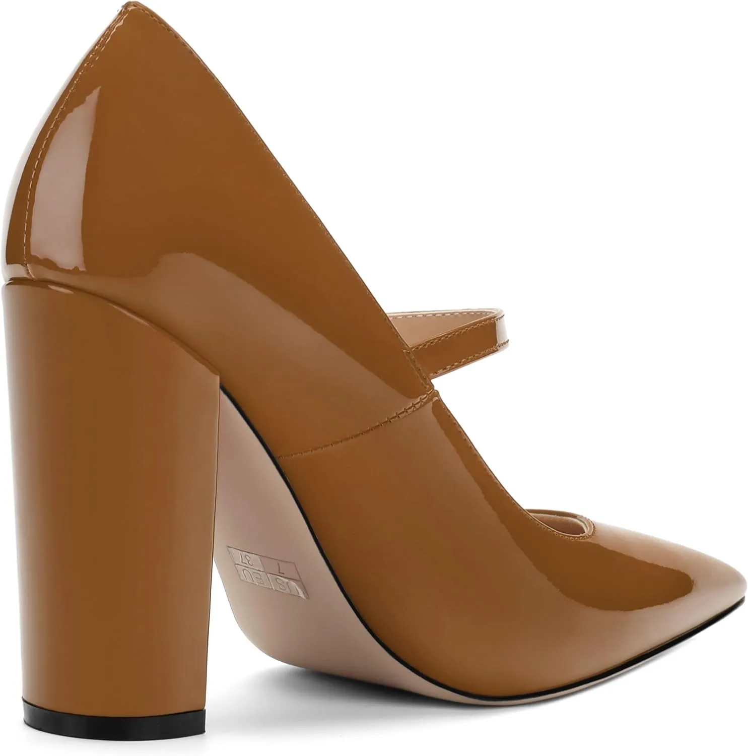 Women's Pumps Heels, Pointed Toe Tuxedo Solid Pumps, Fashion Backstrap Pumps Shoes for Women