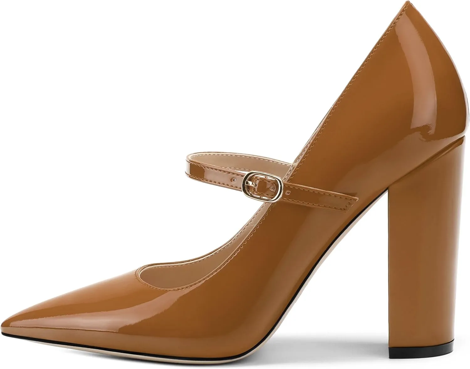 Women's Pumps Heels, Pointed Toe Tuxedo Solid Pumps, Fashion Backstrap Pumps Shoes for Women
