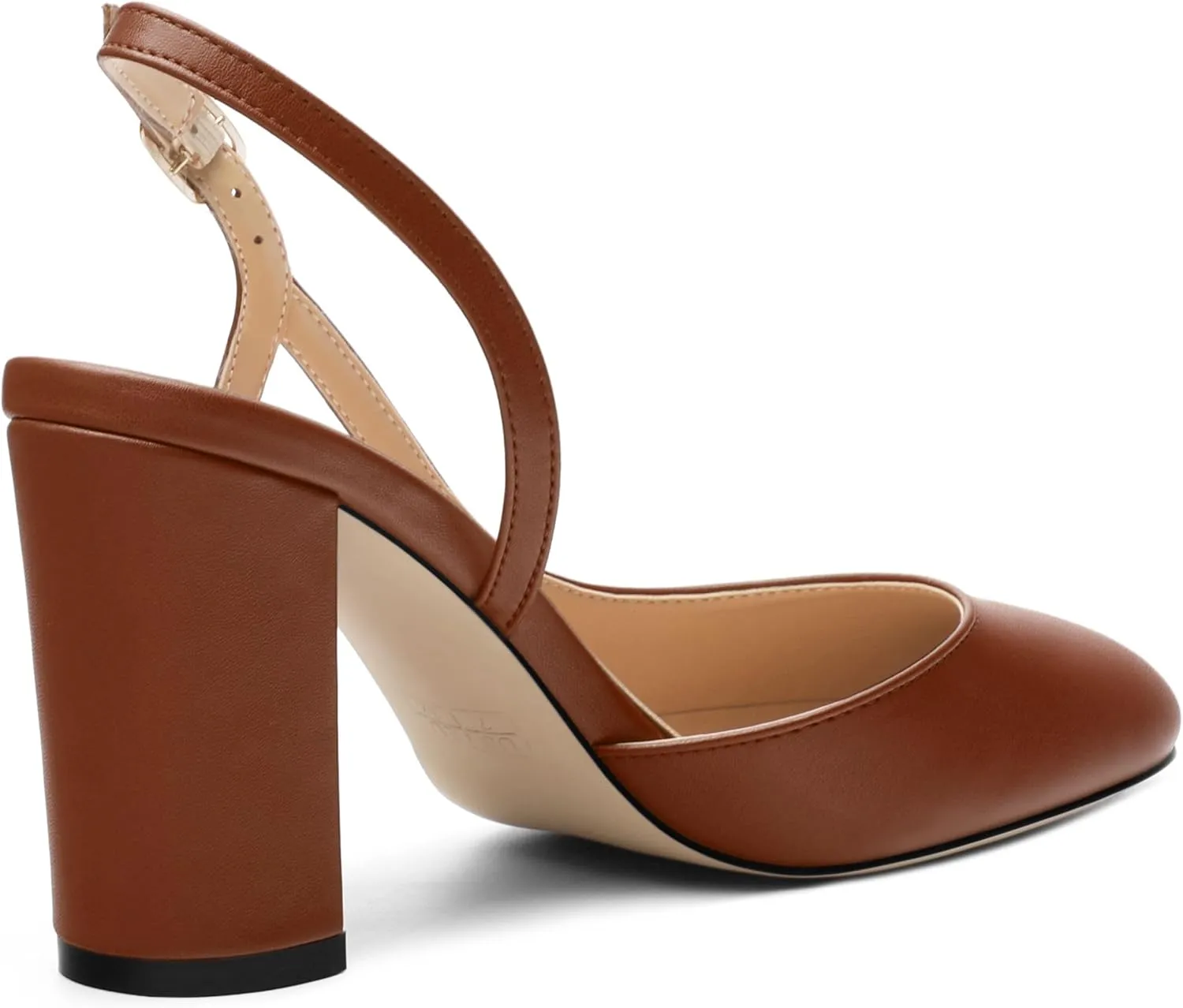 Womens Slingback Shoes Closed Round Toe High Heels Shoes Fashion Women's Pumps Shoes for Party Dress Wedding Office