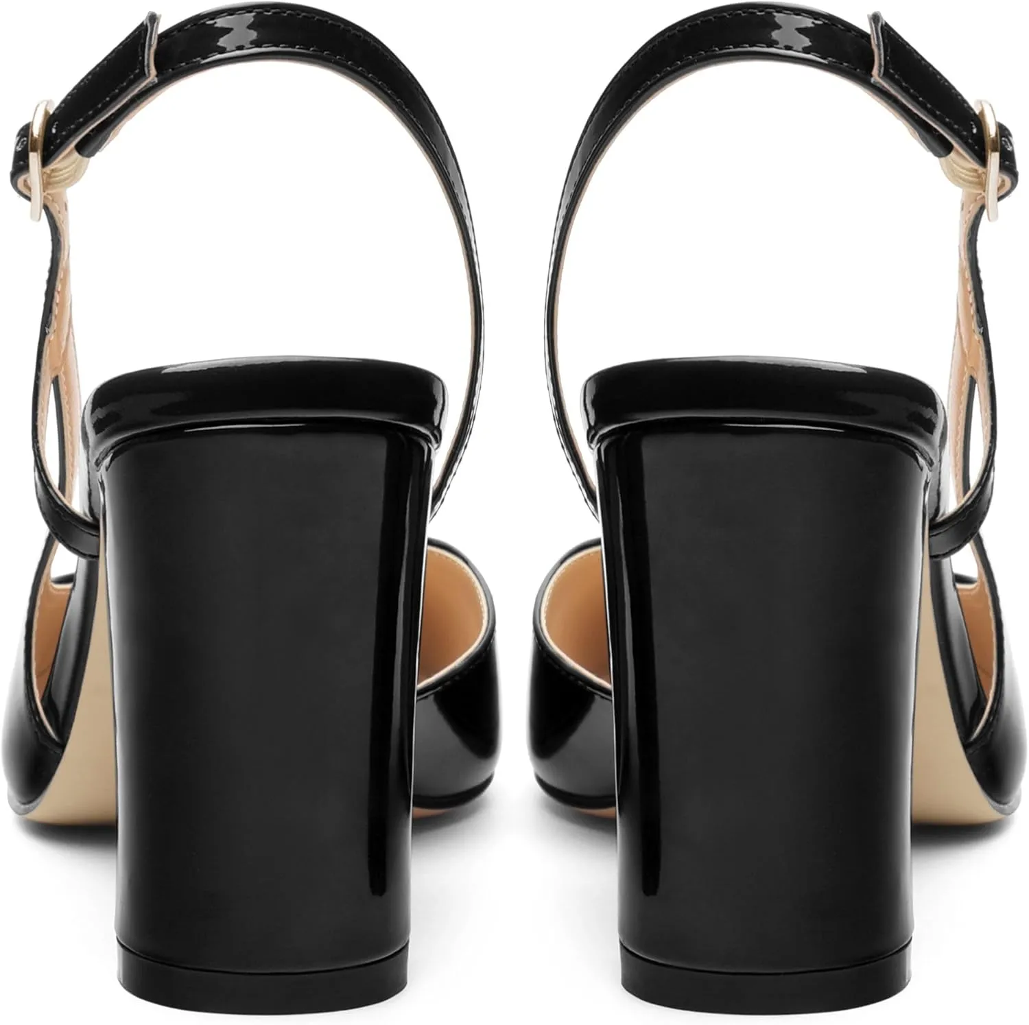 Womens Slingback Shoes Closed Round Toe High Heels Shoes Fashion Women's Pumps Shoes for Party Dress Wedding Office