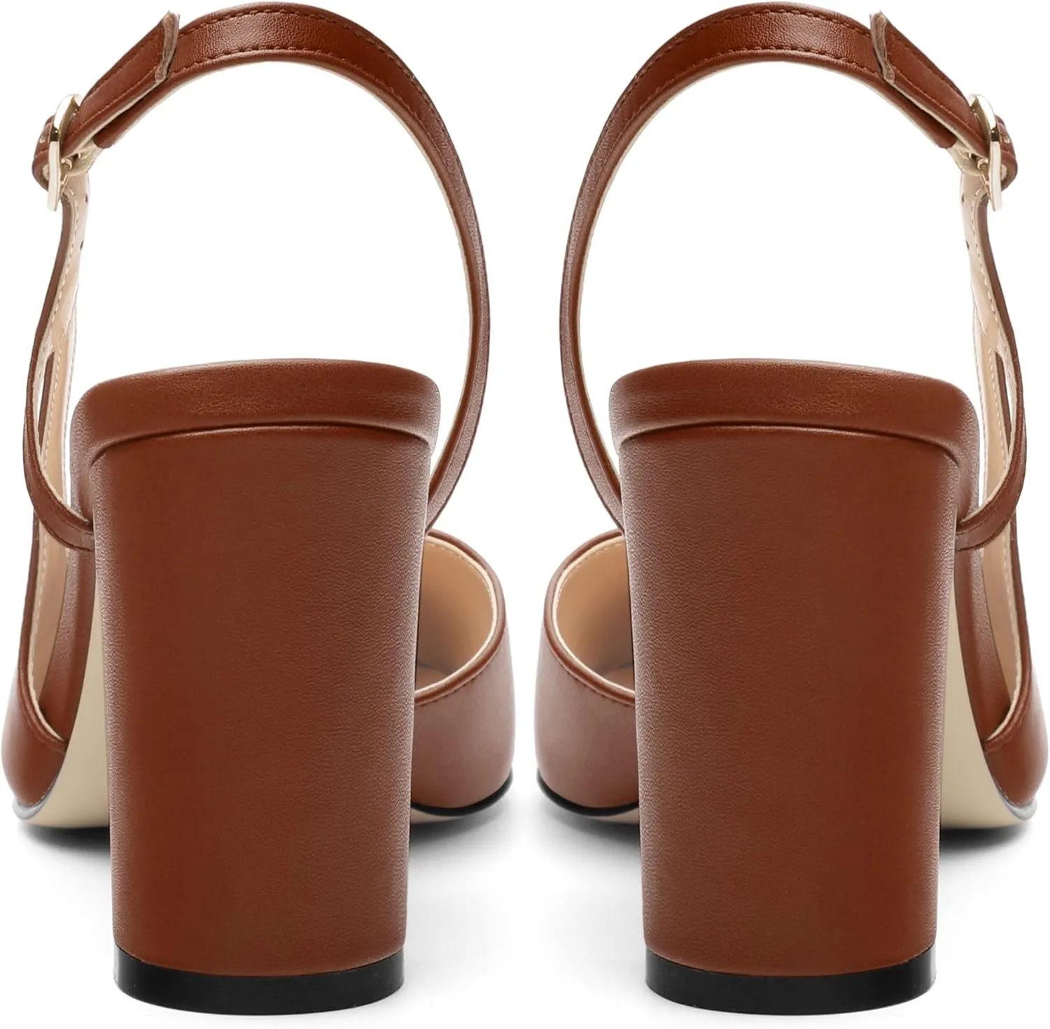 Womens Slingback Shoes Closed Round Toe High Heels Shoes Fashion Women's Pumps Shoes for Party Dress Wedding Office