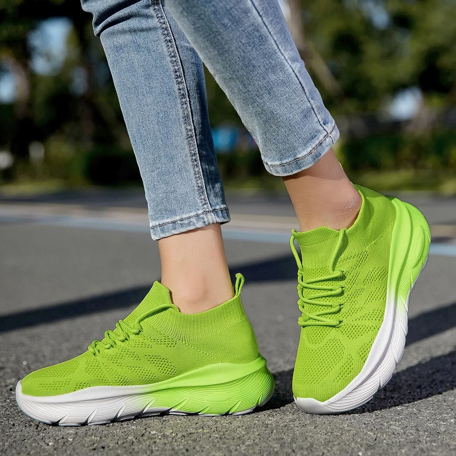 Women's Spring and Summer Fashion Solid Color Mesh Lace Up Sneakers Casual Comfortable Womens Size 8 Water Socks