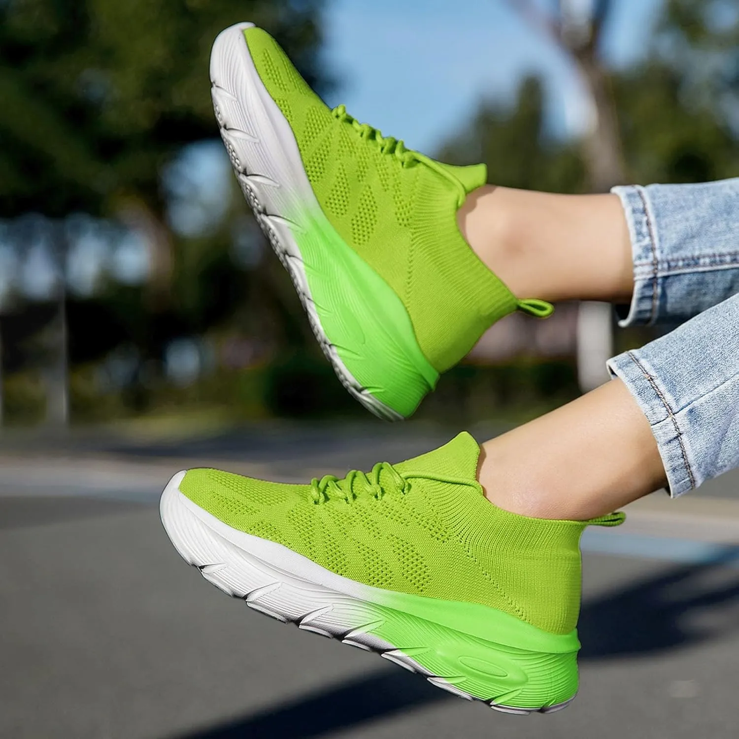 Women's Spring and Summer Fashion Solid Color Mesh Lace Up Sneakers Casual Comfortable Womens Size 8 Water Socks