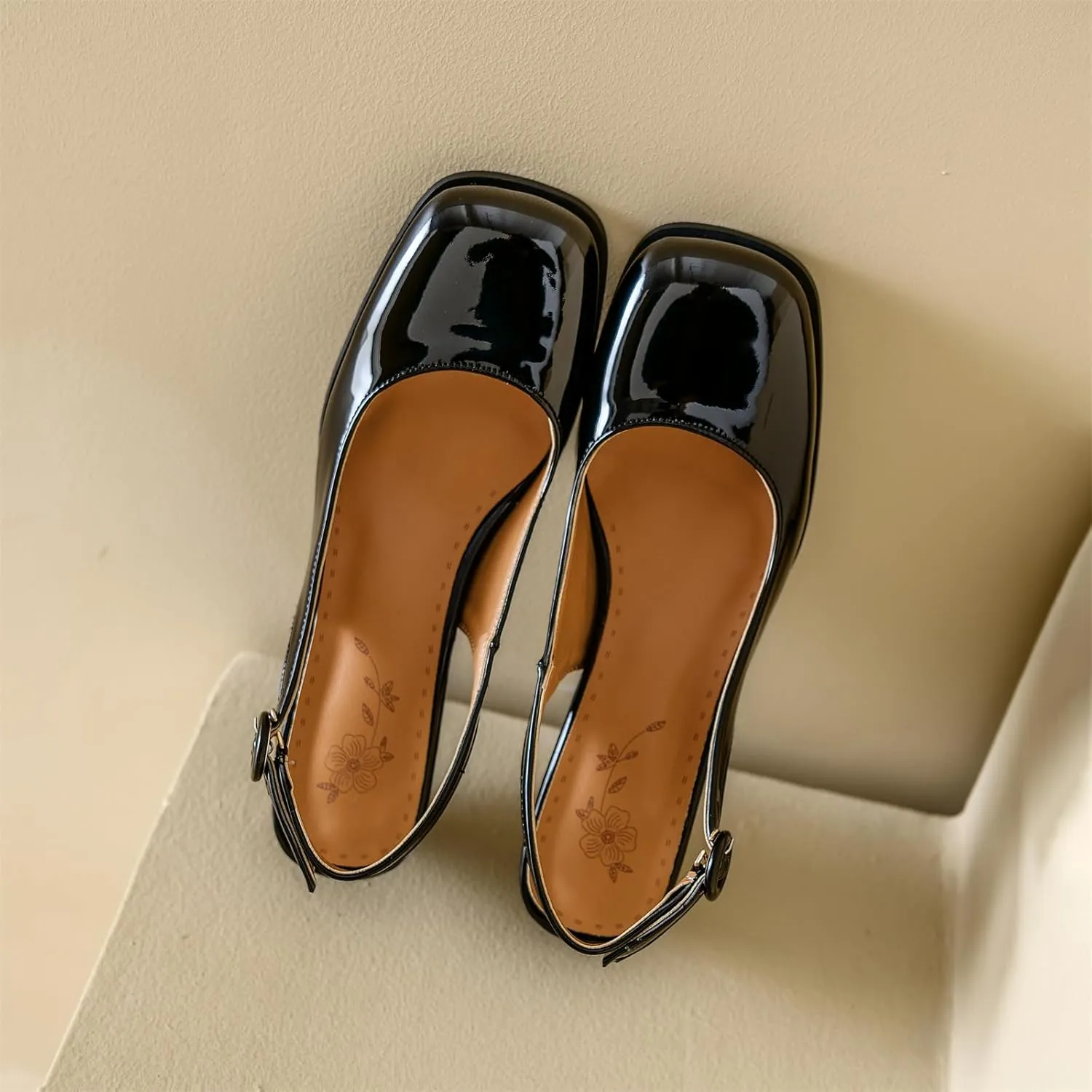 Women's Square Closed Toe Mary Jane Adjustable Buckle Chunky Mid Heels Slingback Classic Comfortable Cosplay Work Casual Dress Shoes Business Elegant Party Dating Daily Wear Pumps