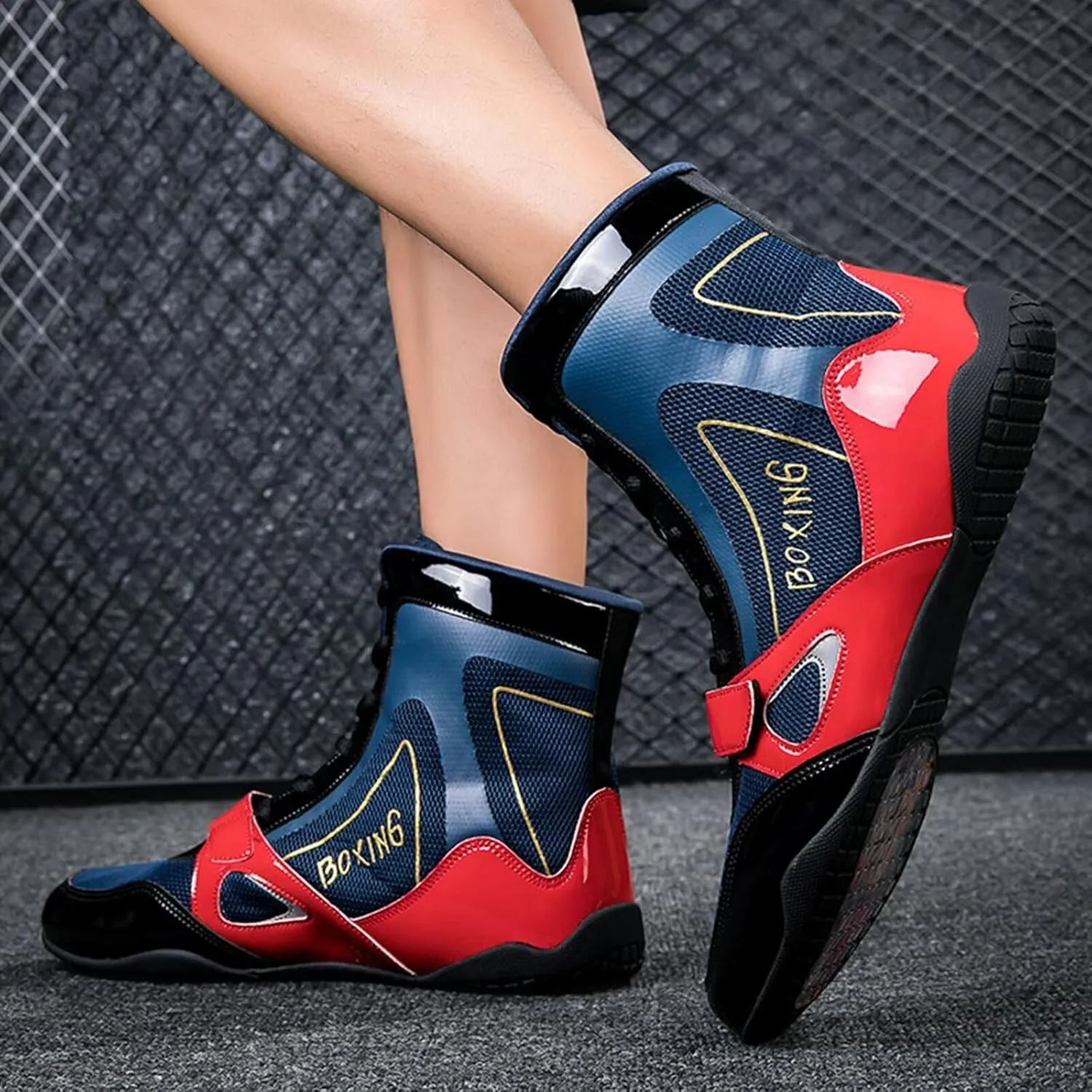 Women's Wrestling Boxing Shoes Men's Combat Training Shoes Pro Fighting Boots and Training Workout Shoes Non Slip Fitness Sneakers