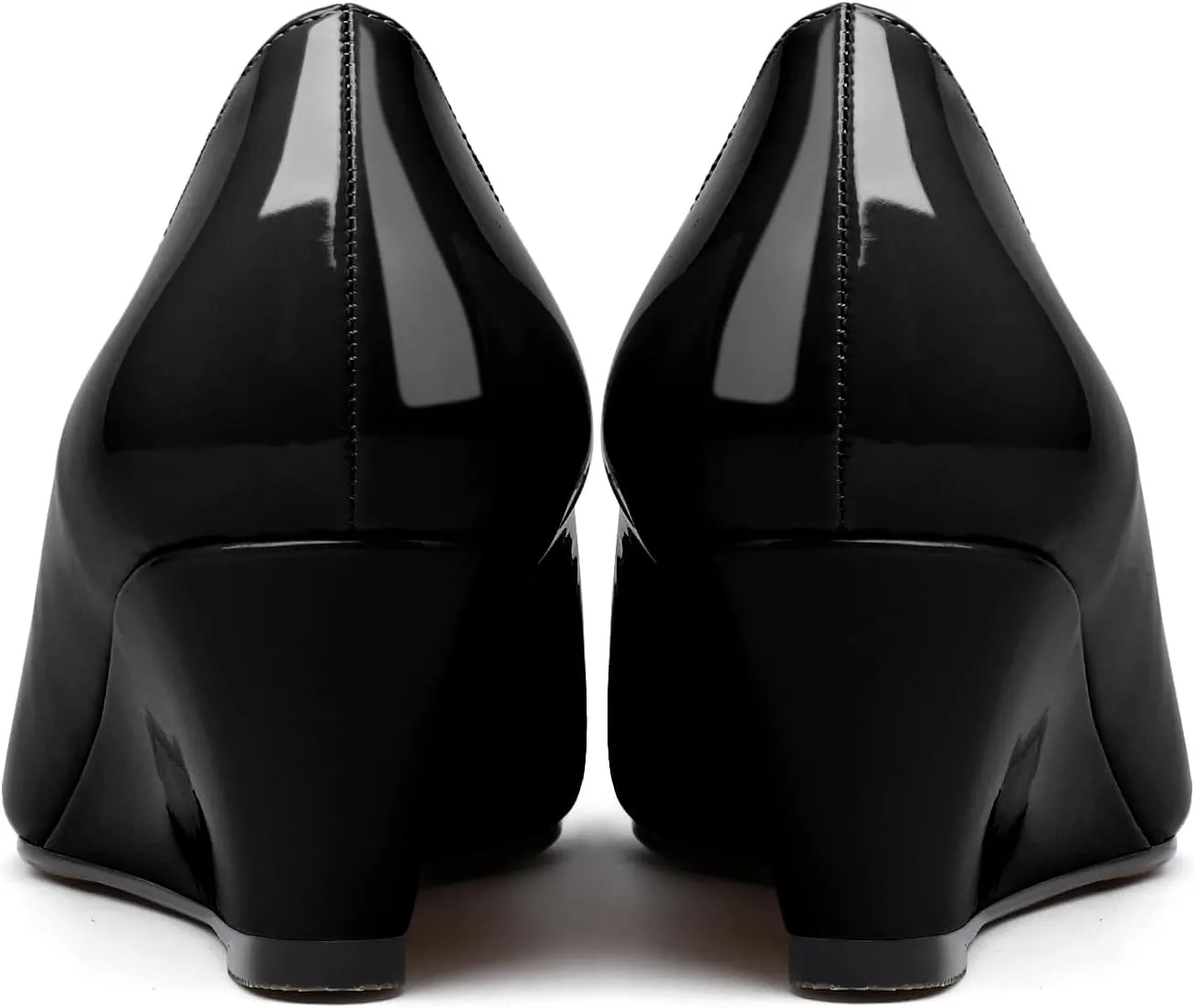 YODEKS Women's Peep Toe Wedge Sandals Low Heel Pumps Open Toe Heeled Sandals Shoes