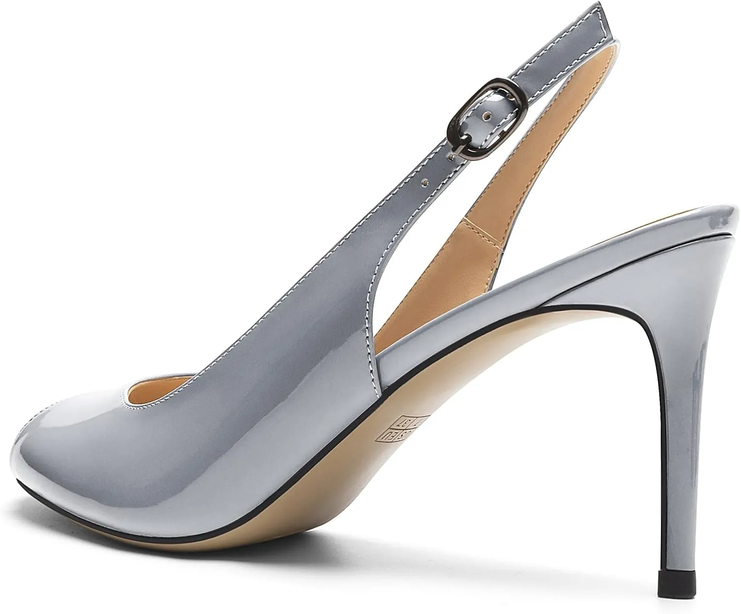 YODEKS Women's Slingback Peep Toe High Heel Pumps Stiletto Heel Shoes For Party Wedding Evening Night 3.5 Inch