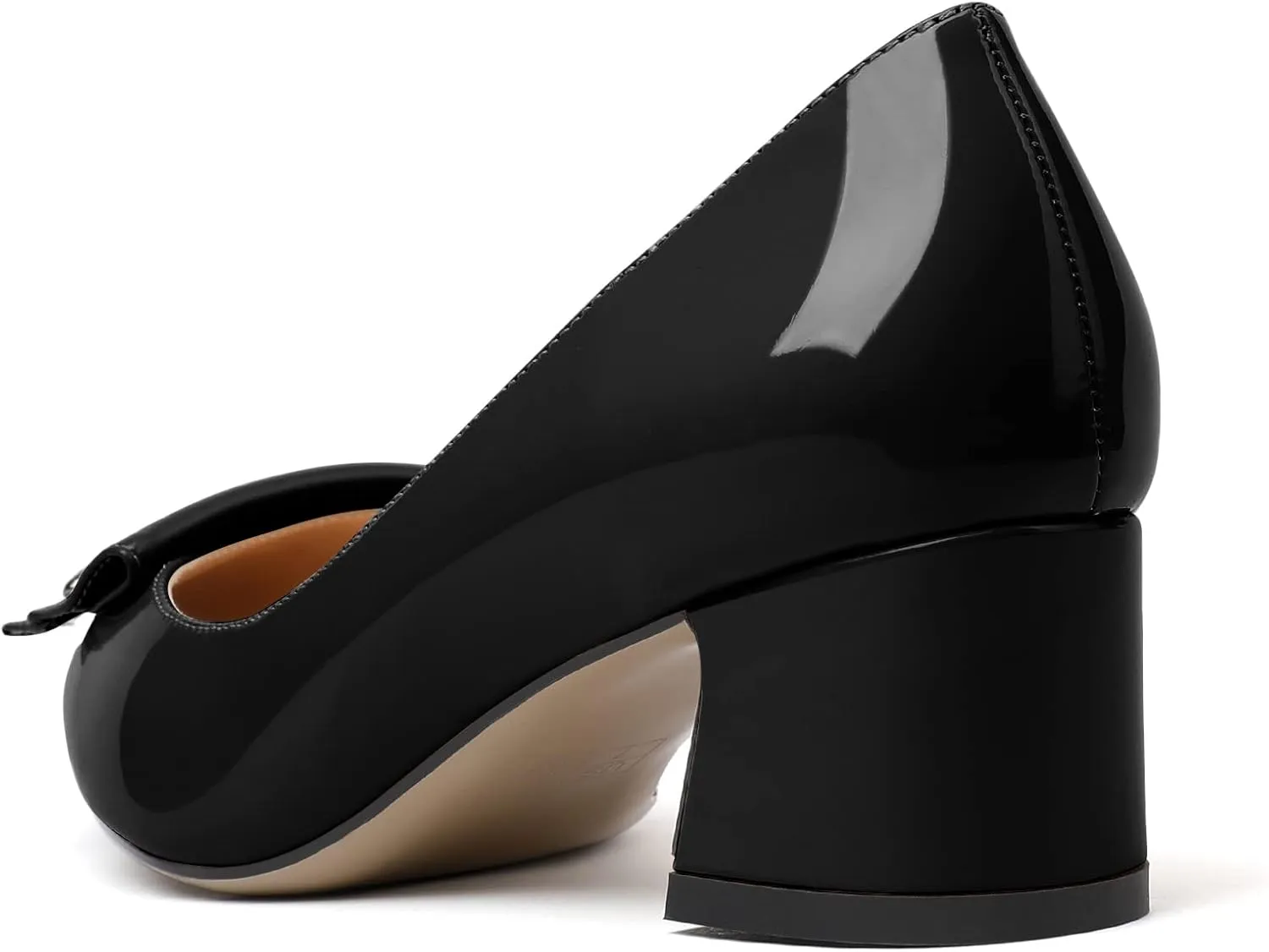 Zamikoo Women's Block Heel Pumps Low Heel Slip On Pointy Toe Wedding Dress Shoes US Size 5-13
