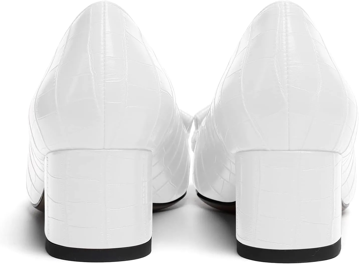 Zamikoo Women's Block Heel Pumps Low Heel Slip On Pointy Toe Wedding Dress Shoes US Size 5-13